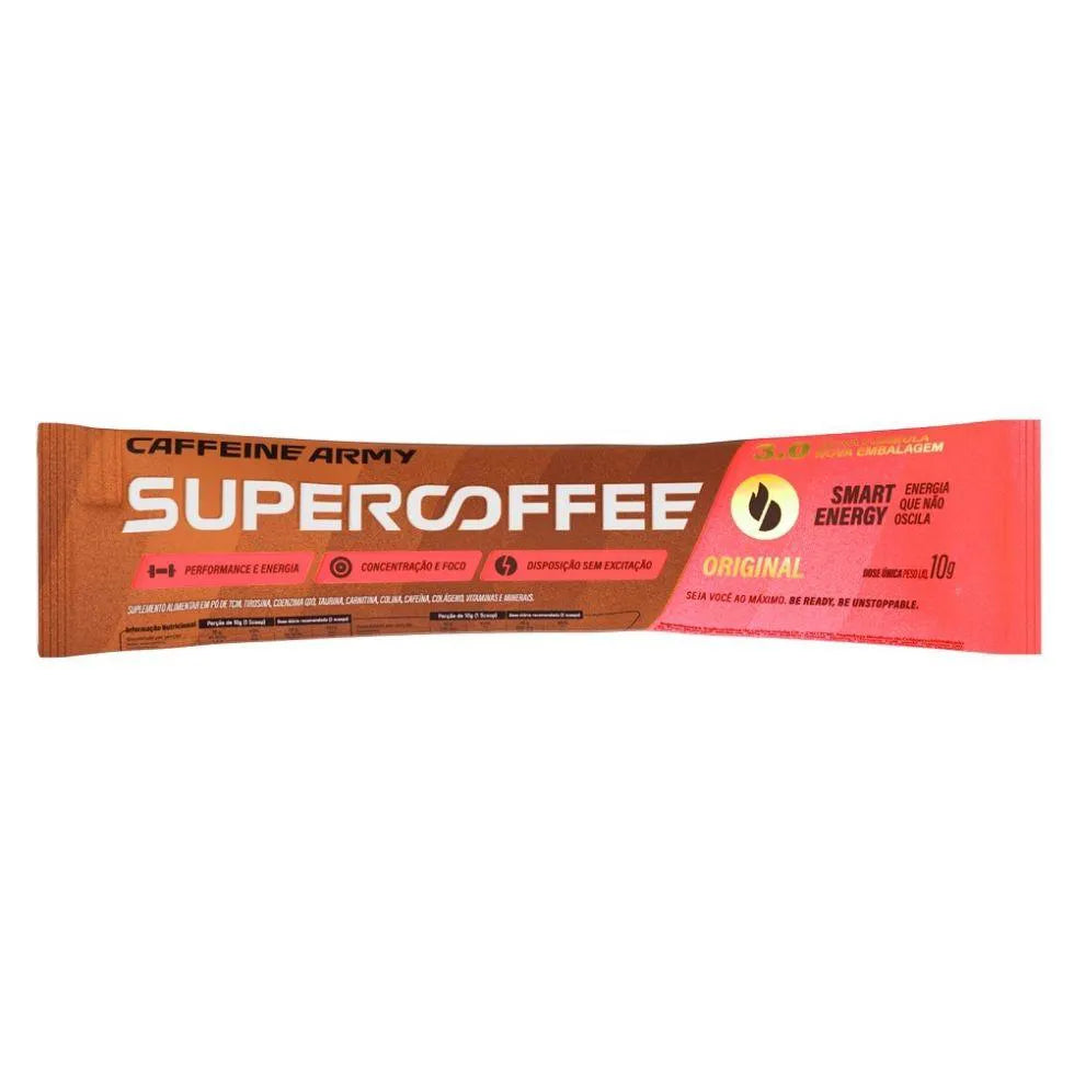 Sachê individual de 10 g de SuperCoffee 3.0 To Go da Caffeine Army