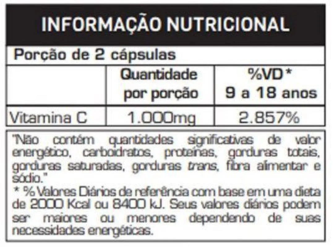 Vitamina C 500mg 60 cápsulas - Max Titanium