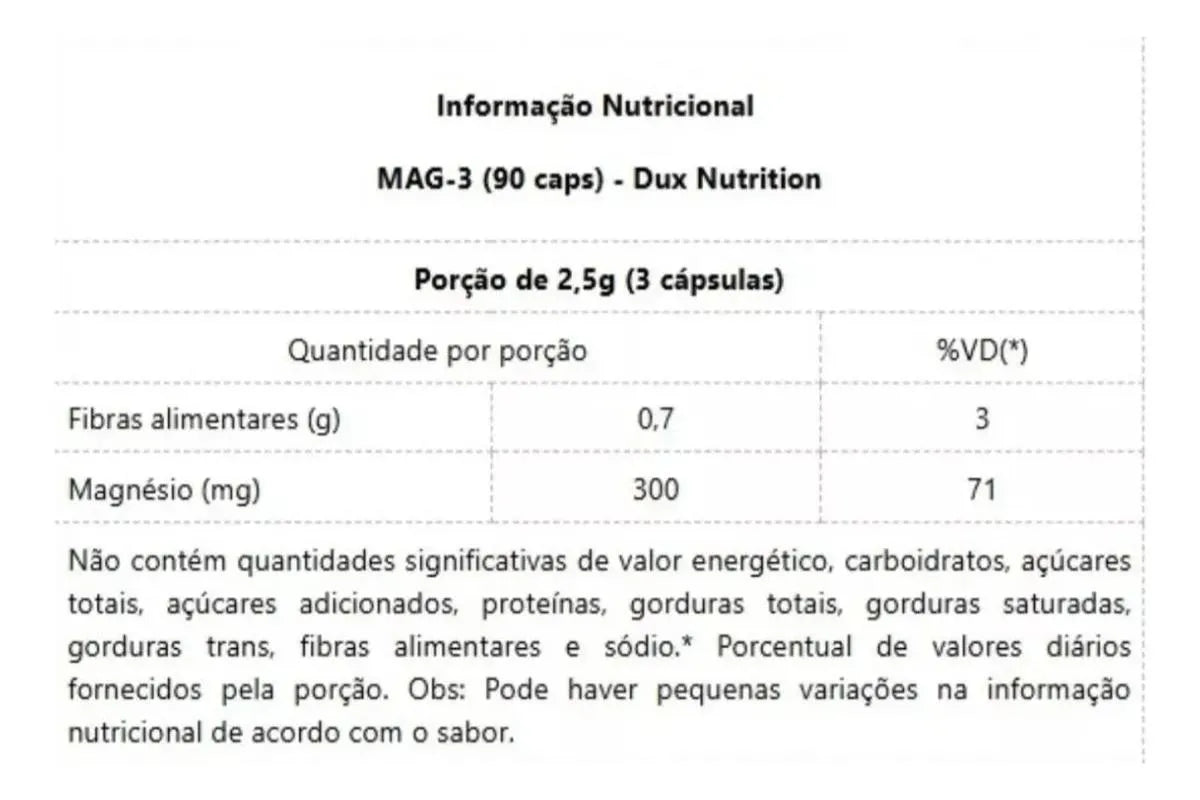 MAG-3 Complex 90 cápsulas – Dux Nutrition