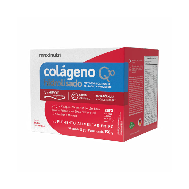 Colágeno Hidrolisado 2 em 1 VERISOL + Q10 5g 30 sachês - MaxiNutri