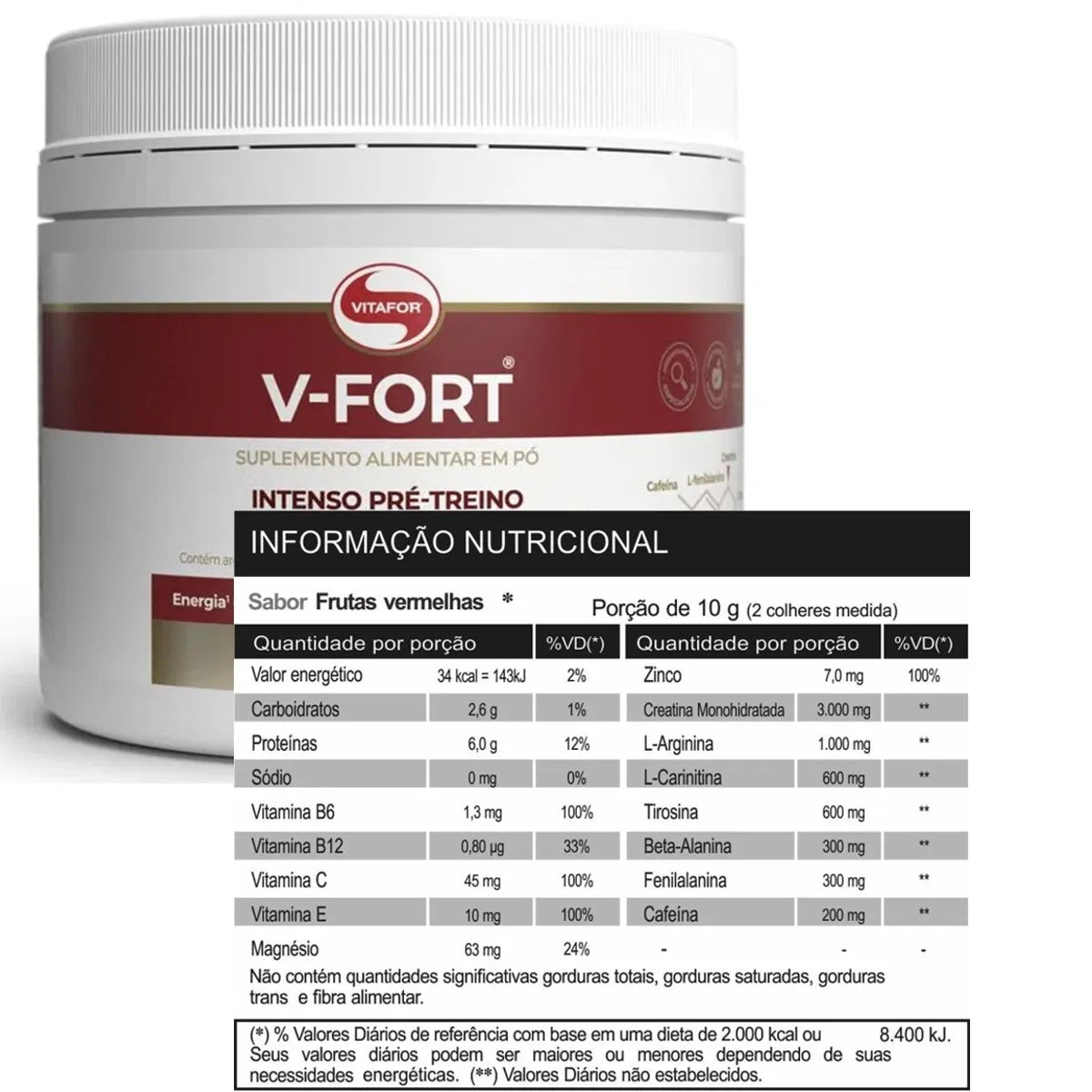 Pre Workout V-Fort 240g - Vitafor