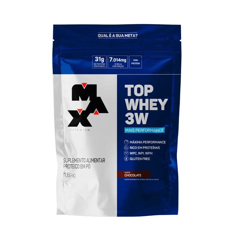 Top Whey 3W + Performance 1,8kg - Max Titanium