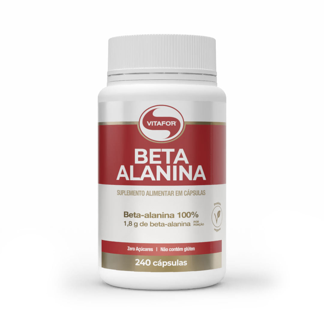 Pote de Beta Alanina 500mg da VitaFor com 240 cápsulas