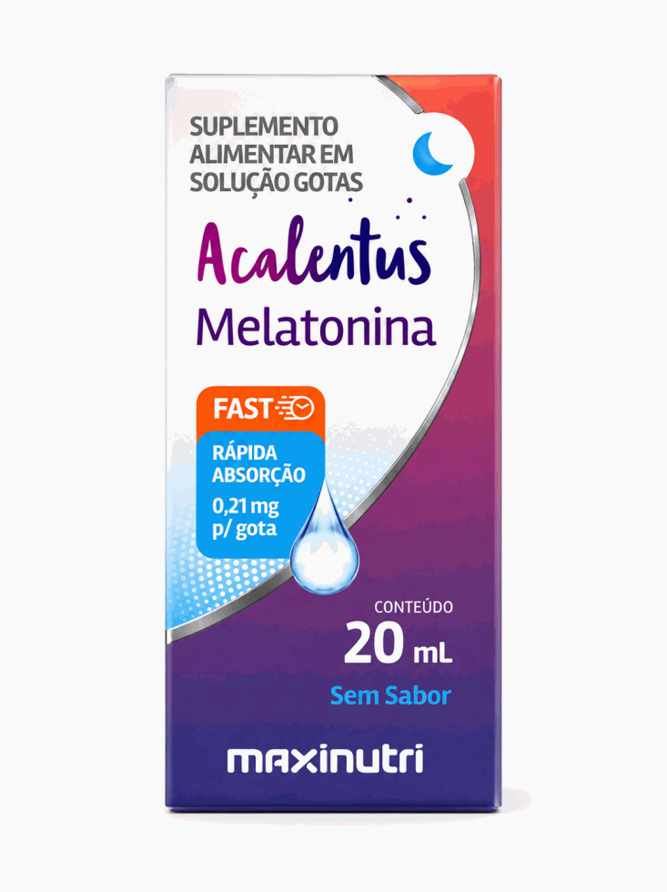 Frasco de Acalentus Melatonina MaxiNutri em gotas, 20 ml