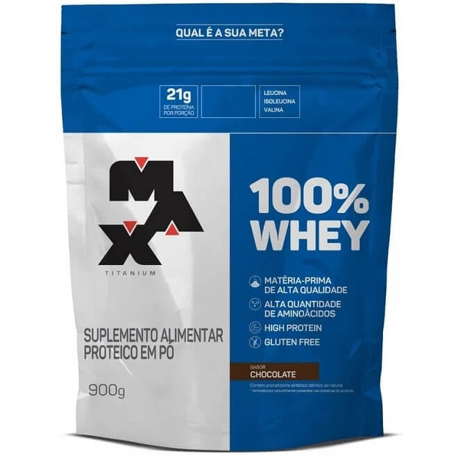 100% Whey Refil 900g - Max Titanium