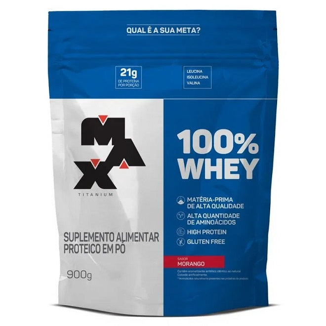 100% Whey Refil 900g - Max Titanium