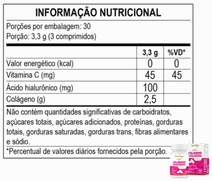 Estiki Colágeno + Ácido Hialurônico (90 comp) - Apisnutri