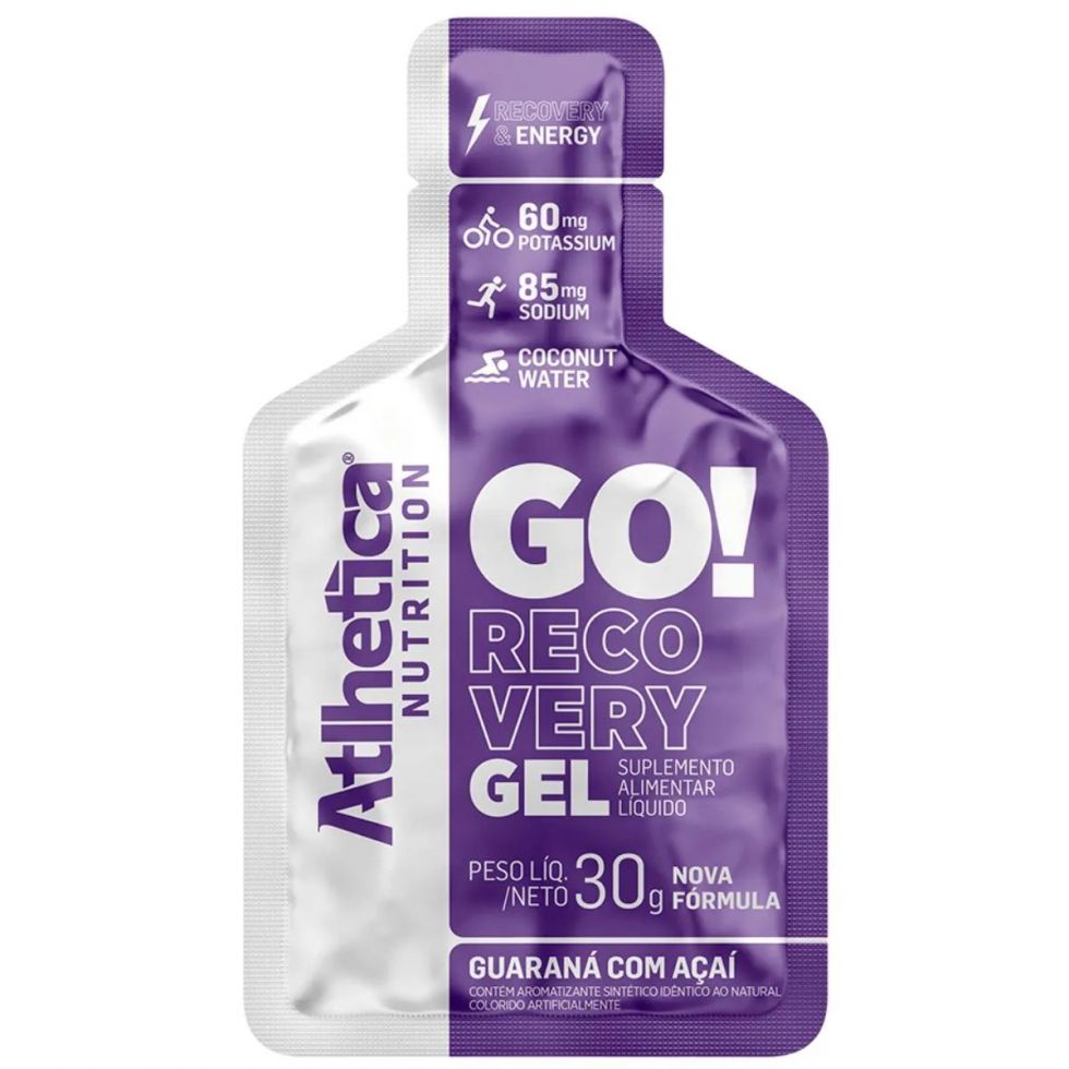 Sachê de 30 g de GO Recovery Gel da Atlhetica Nutrition