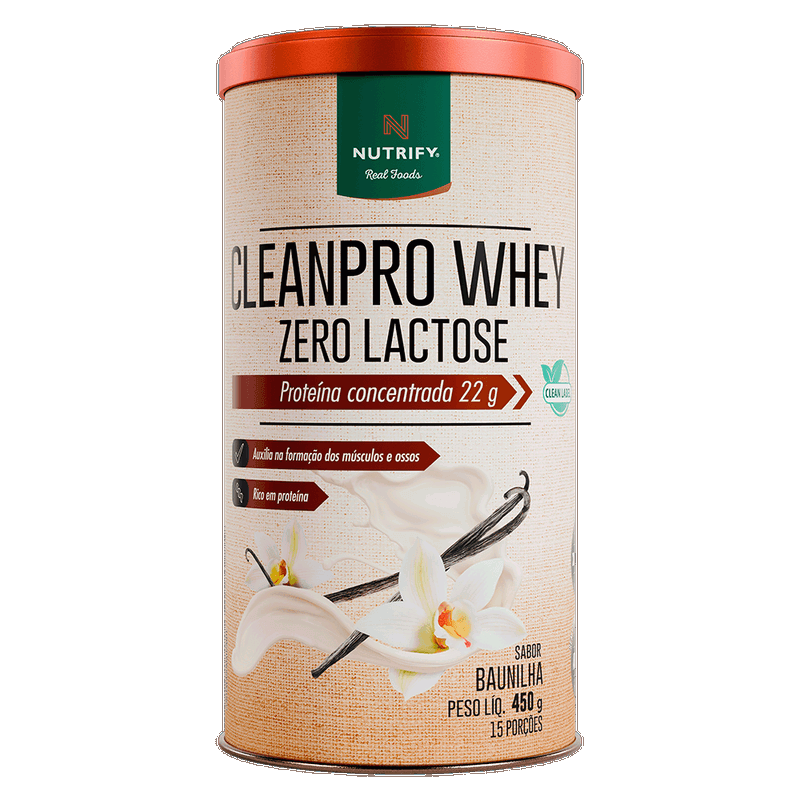 CleanPro Whey - Zero Lactose (450g) - Nutrify