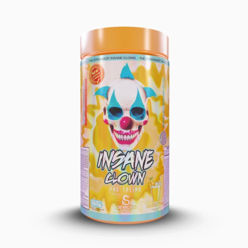 Pote de 350 g do pré-treino Insane Clown da Demons Lab