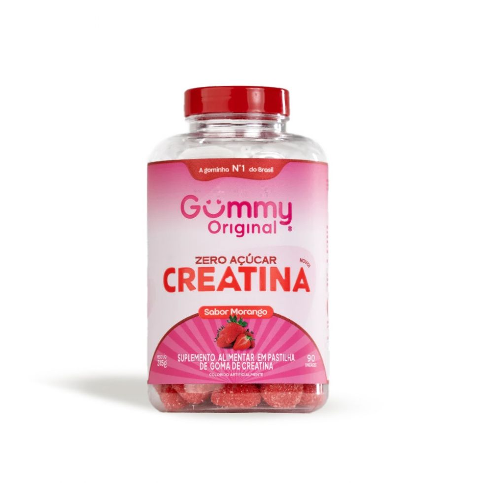Pote da Gummy Creatina com 90 gomas mastigáveis