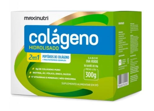 Colágeno Hidrolisado 2 em 1 (30 Sachês de 10g) - MaxiNutri