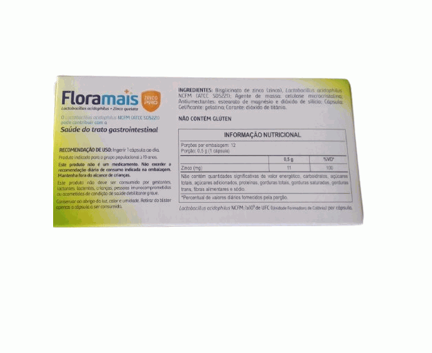 Floramais Zinco Pro (12 caps) - MaxiNutri