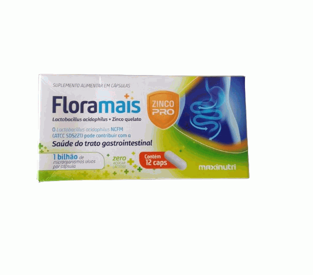 Floramais Zinco Pro (12 caps) - MaxiNutri