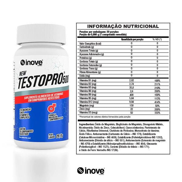 Testopro 500 (30 caps) - Inove Nutrition