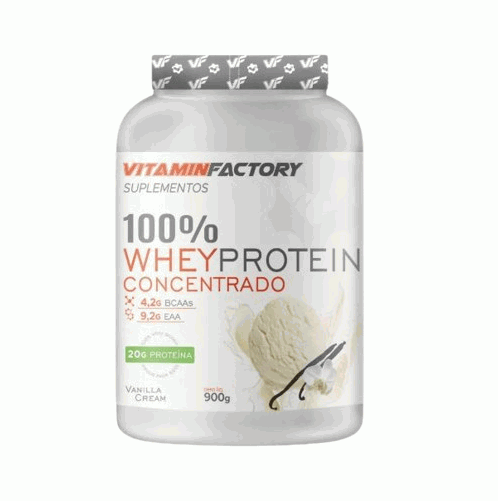 100% Whey Concentrado Pote (900g) - Vitamin Factory