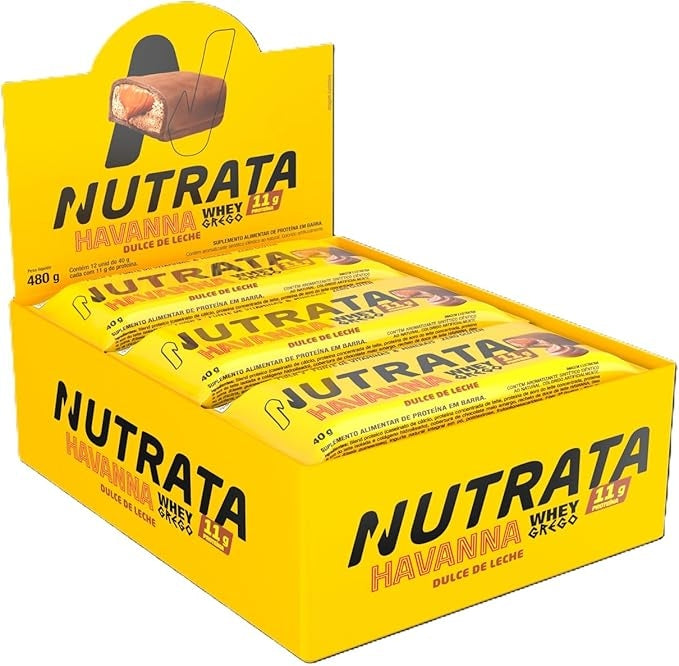 Whey Grego Bar Havanna Display 12 Unidades (480g) - Nutrata