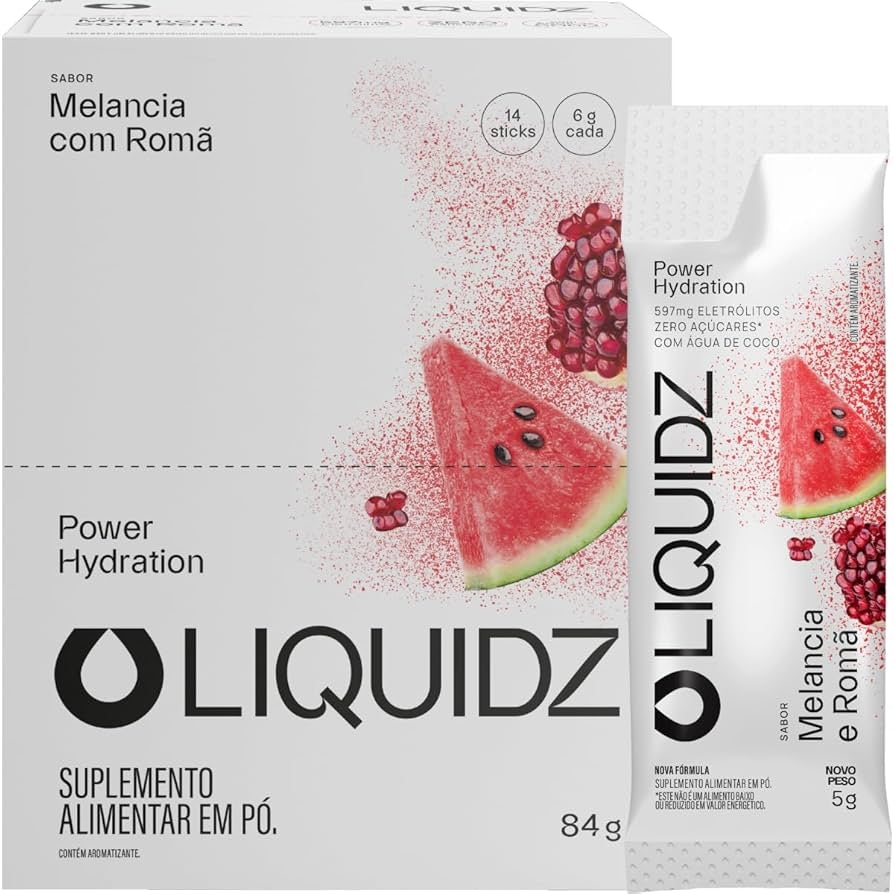 Caixa Liquidz com 14 sachês de 6 g de repositor de eletrólitos