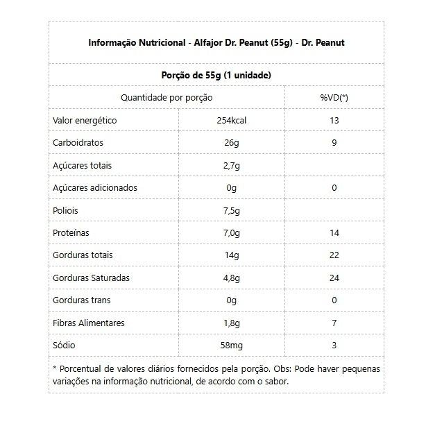 Alfajor Dr. Peanut (55g) - Dr Peanut