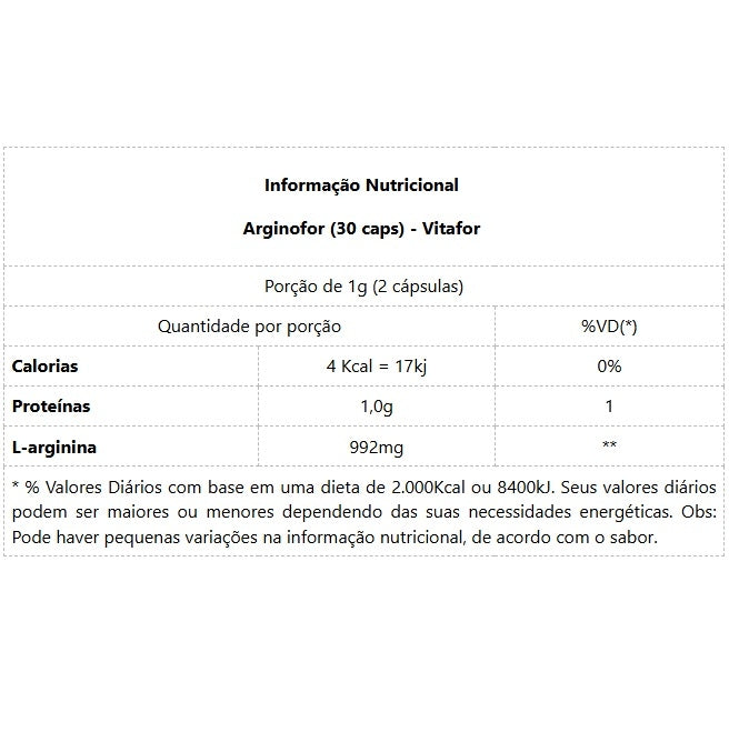 Arginofor (30 caps) - VitaFor