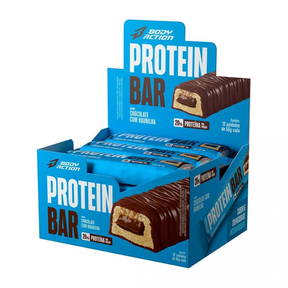 Protein Bar (Display 12 unid 55g) - Body Action