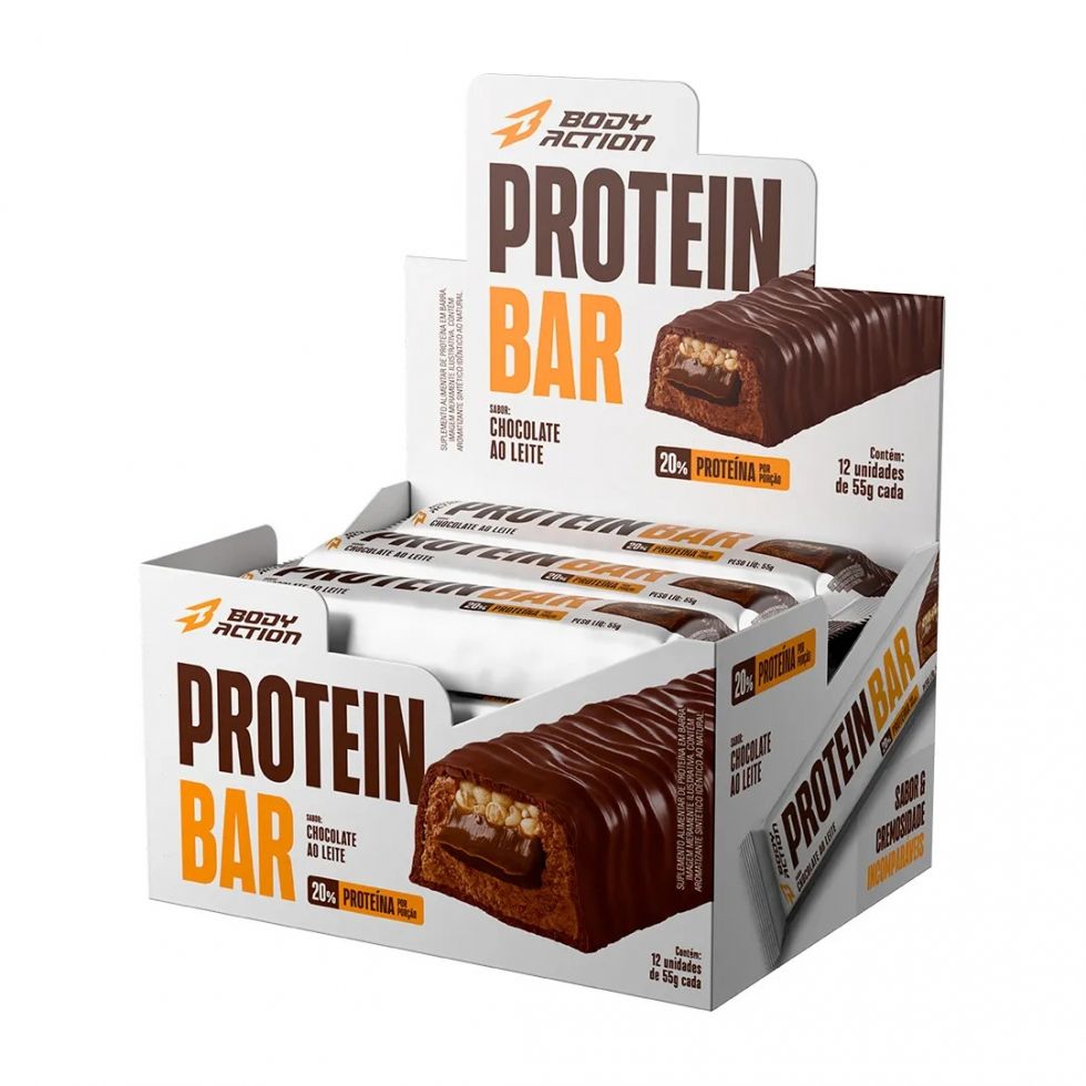 Protein Bar (Display 12 unid 55g) - Body Action