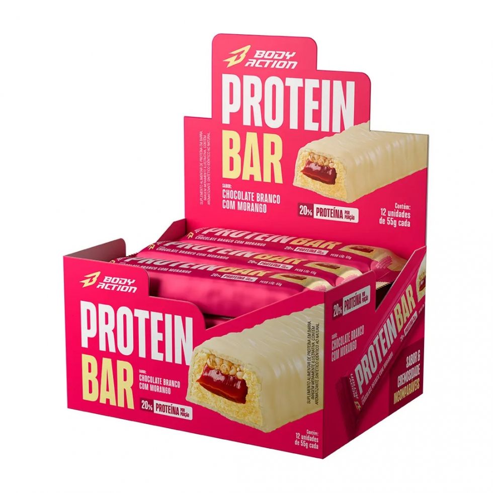 Protein Bar (Display 12 unid 55g) - Body Action