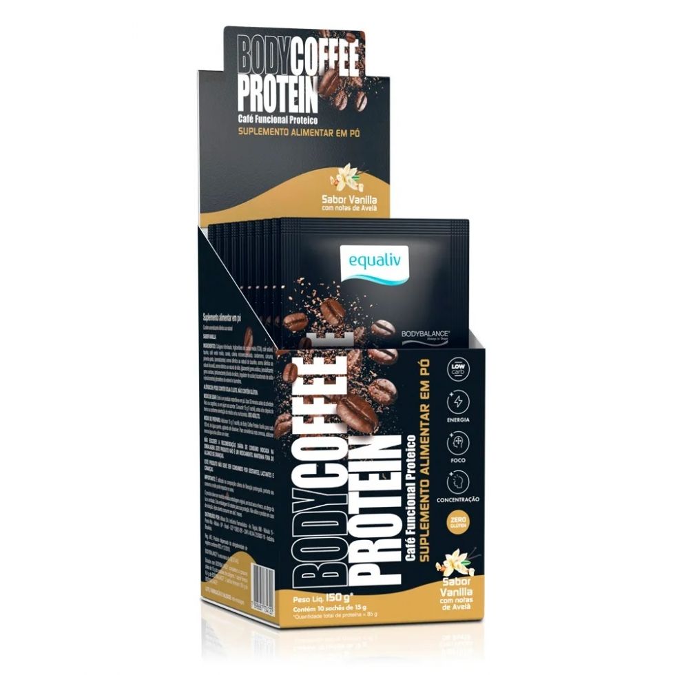 Body Coffee Protein Display (10 sachês 15g) - Equaliv