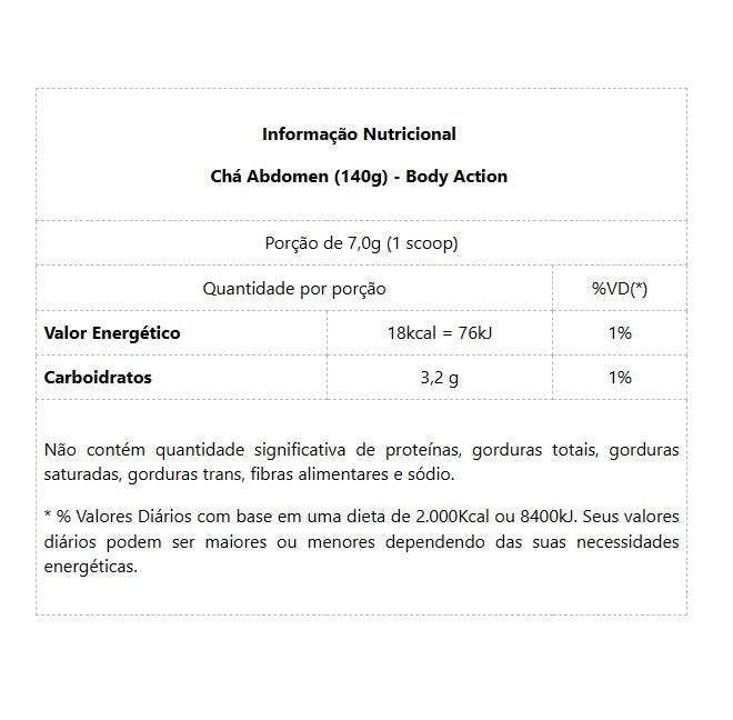 Chá Abdomen (140g) - Body Action