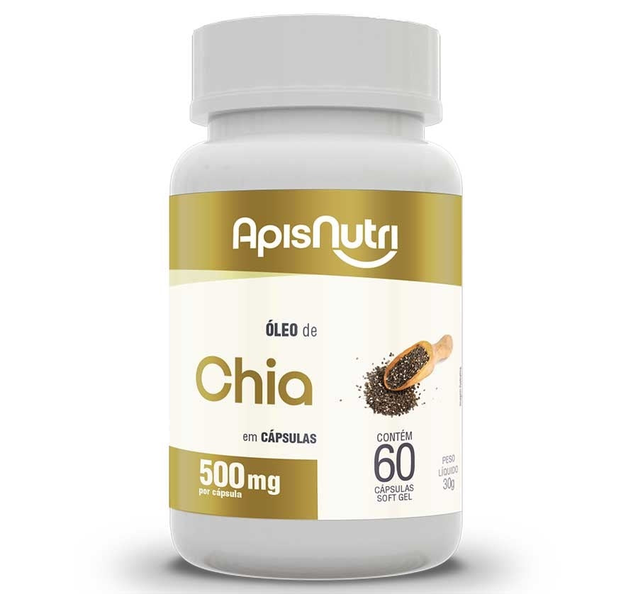 Óleo de Chia 500mg (60 caps) - Apisnutri
