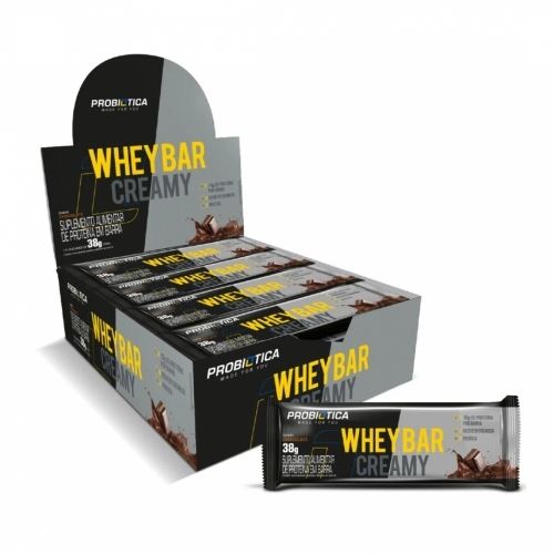 Whey Bar Creamy Caixa 12 unidades (456g) - Probiótica