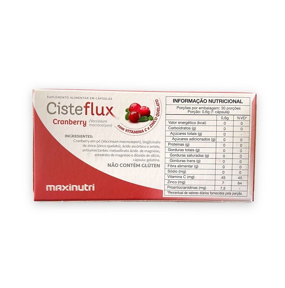 Cisteflux Cranberry 500mg (30caps) - MaxiNutri