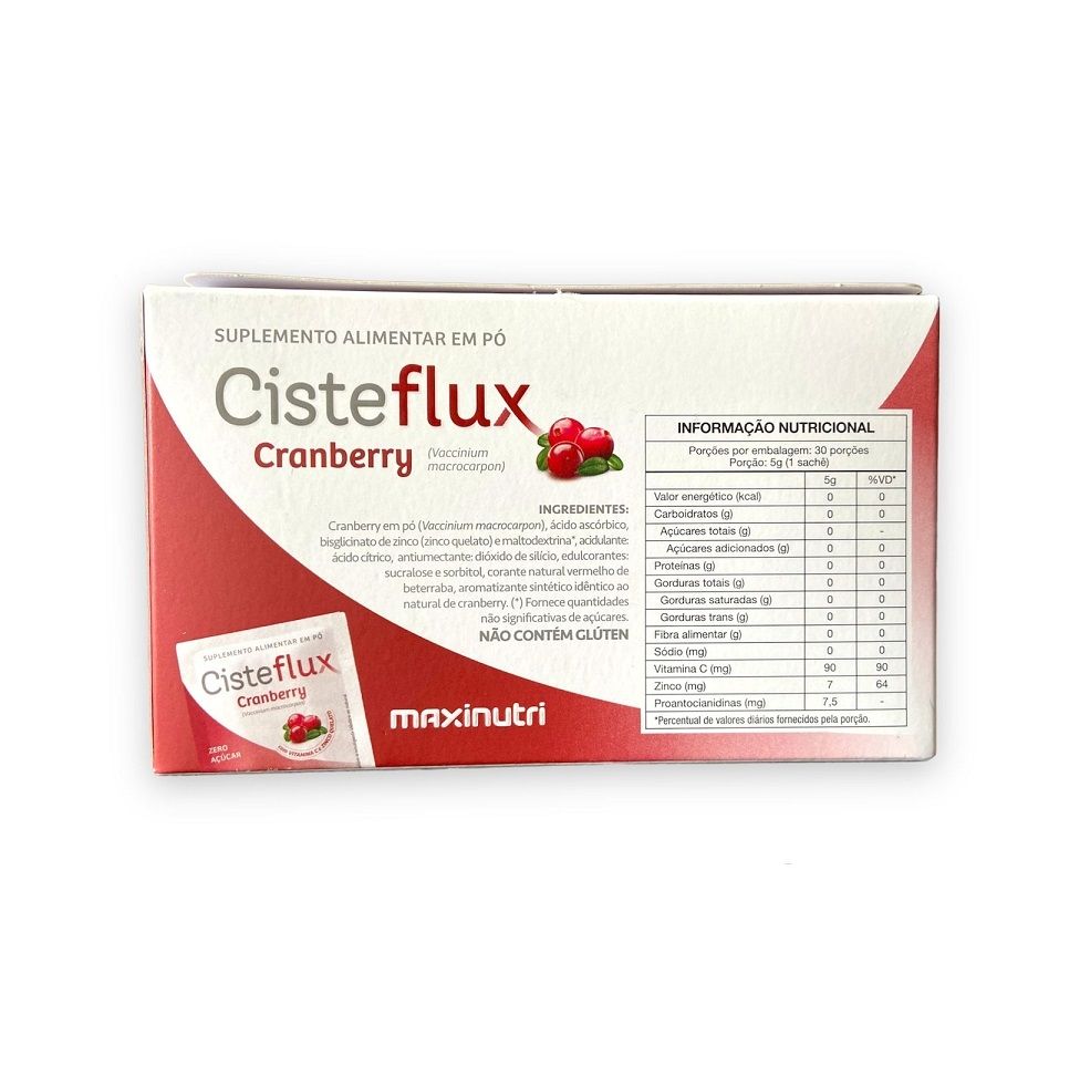 Cisteflux Cranberry Display (30 sachês de 5g) - MaxiNutri
