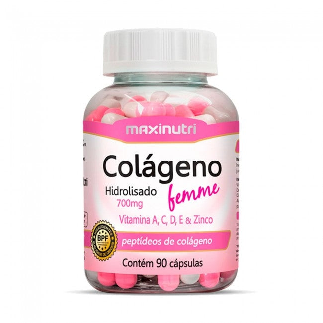 Colágeno Hidrolisado Femme 700mg (90 caps) - MaxiNutri