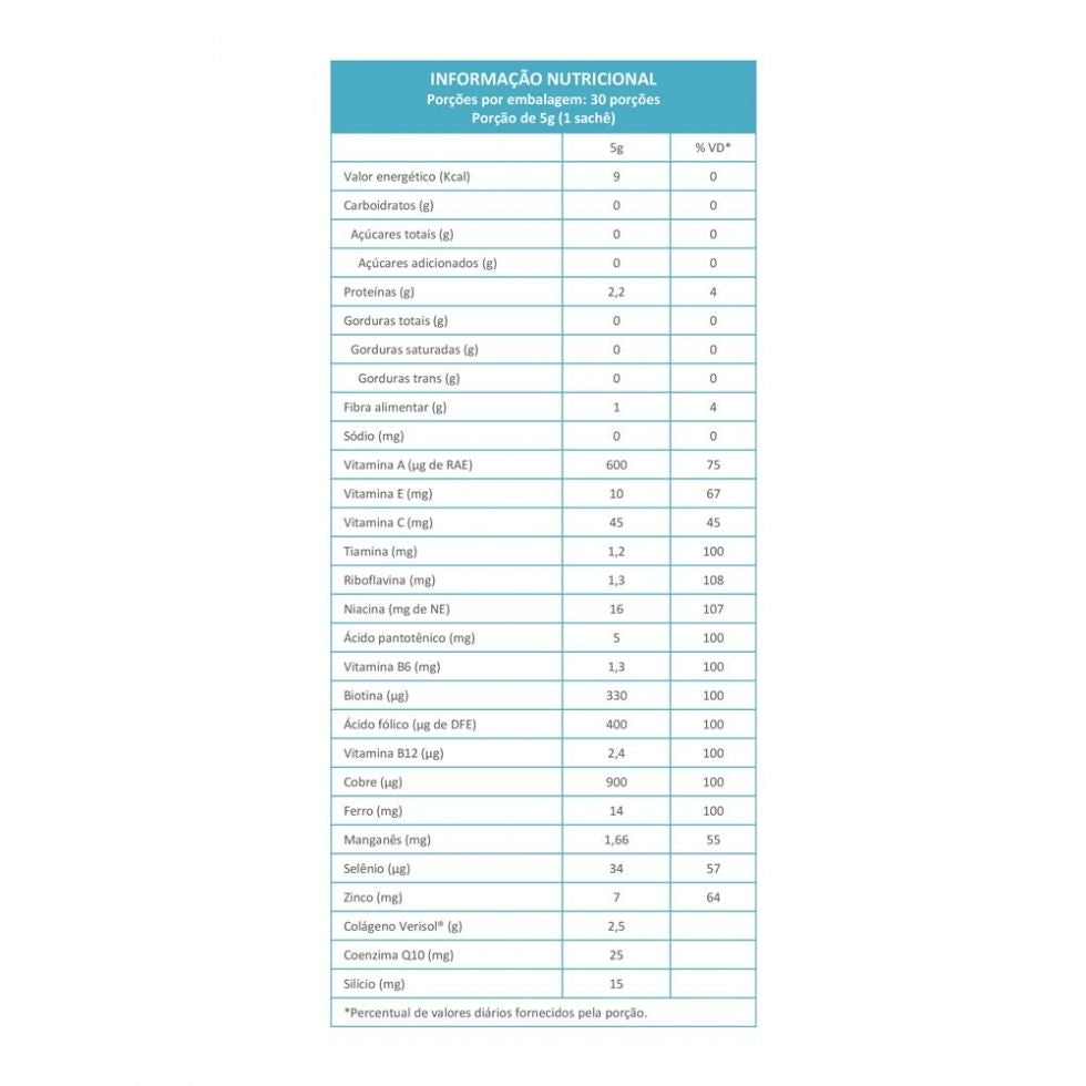 Colágeno Hidrolisado 2 em 1 VERISOL + Q10 (30 Sachês de 5g) - MaxiNutri