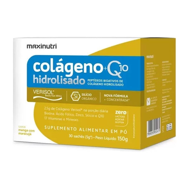 Colágeno Hidrolisado 2 em 1 VERISOL + Q10 (30 Sachês de 5g) - MaxiNutri