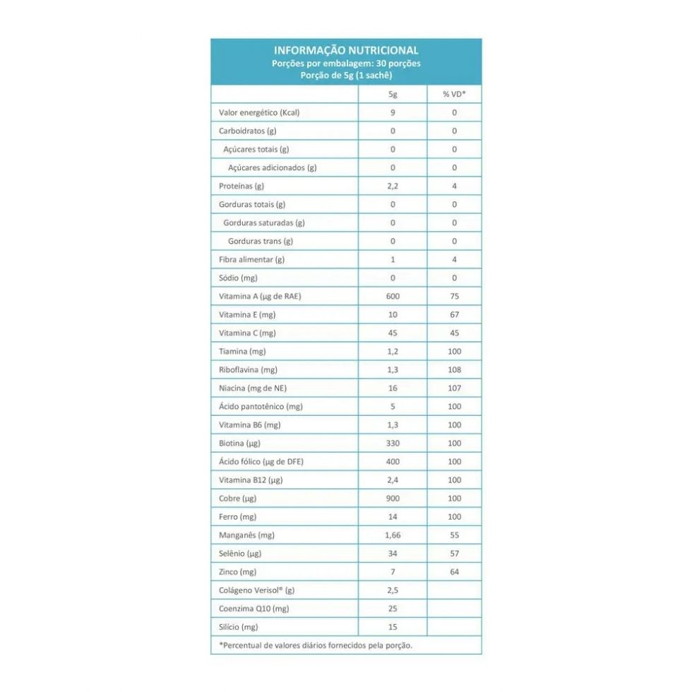 Colágeno Hidrolisado 2 em 1 VERISOL + Q10 (30 Sachês de 5g) - MaxiNutri