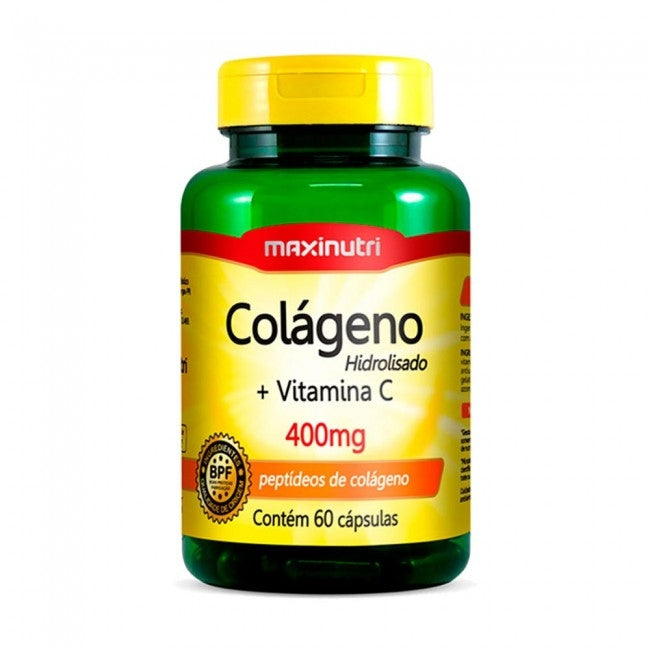 Colágeno + Vitamina C 400mg (60 caps) - MaxiNutri