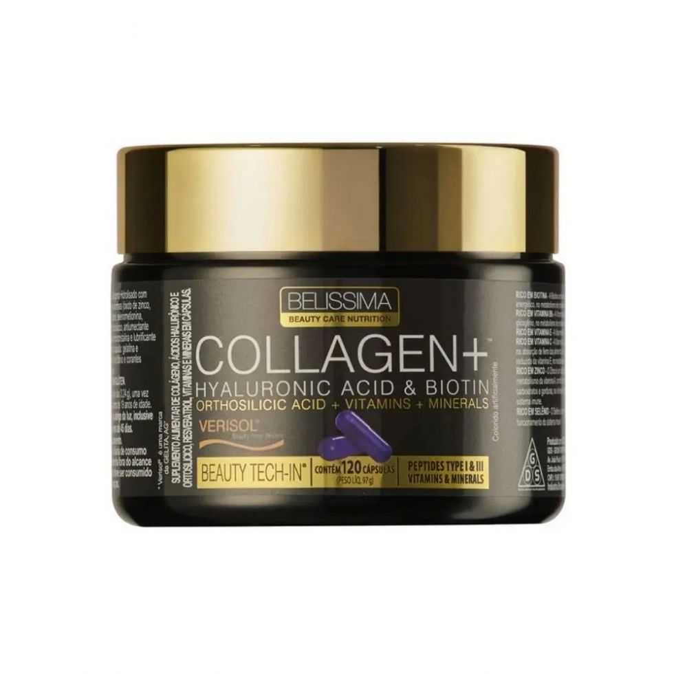 Collagen + Hyaluronic Acid & Biotin com Verisol (120 caps) - Belissima Beauty Care Nutrition