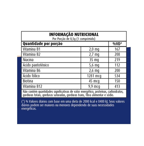 Complexo B 500mg (60 caps) - Apisnutri