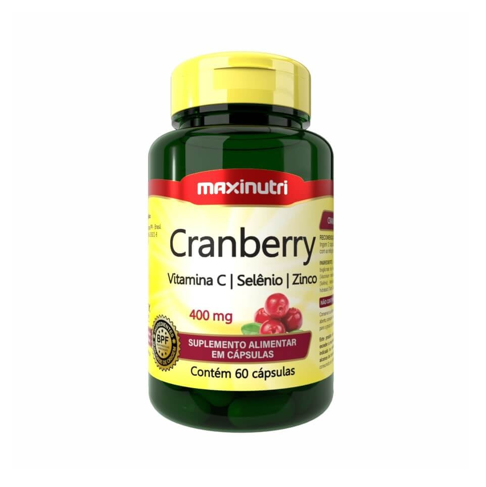 Cranberry + Vitamina C e Zinco (60 caps) - MaxiNutri