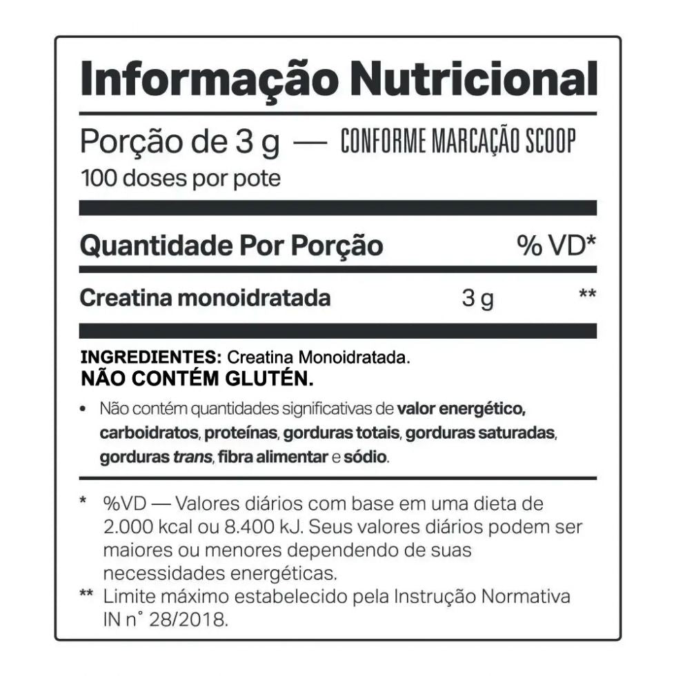 CreaDop Sport Creatina Monohidratada (300g) - Elemento Puro