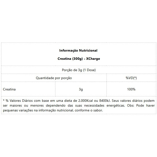 Creatina (300g) - XCharge