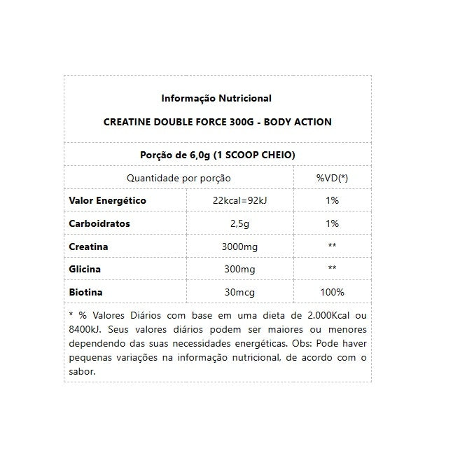 Creatine Double Force (300g) - Body Action