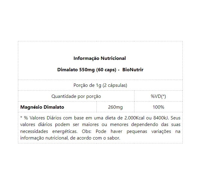 Dimalato 550mg (60 caps) - Gênesis