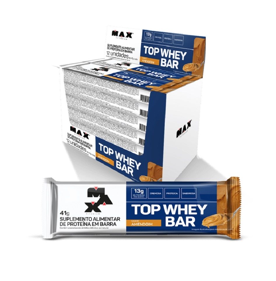 Top Whey Bar (Display 12 unid. 41g) - Max Titanium