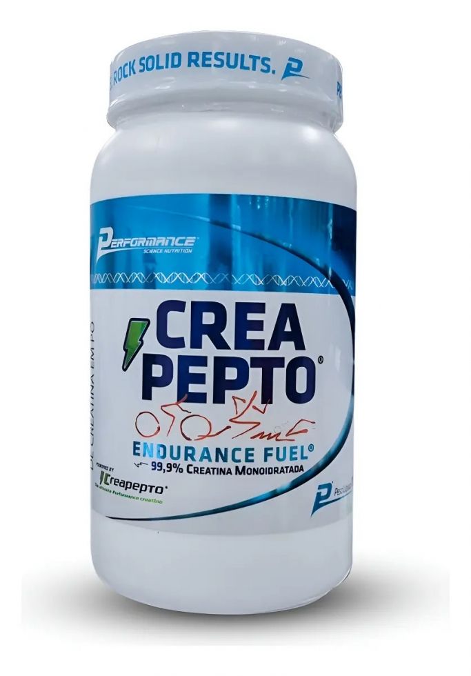 Embalagem de 1 kg do Crea Pepto, creatina em pó da Performance Nutrition
