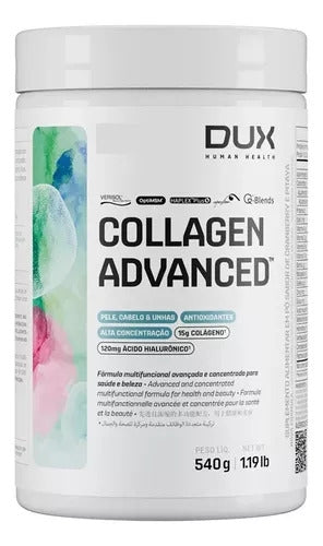 Pote de 540 g de Collagen Advanced, colágeno em pó da Dux Human Health