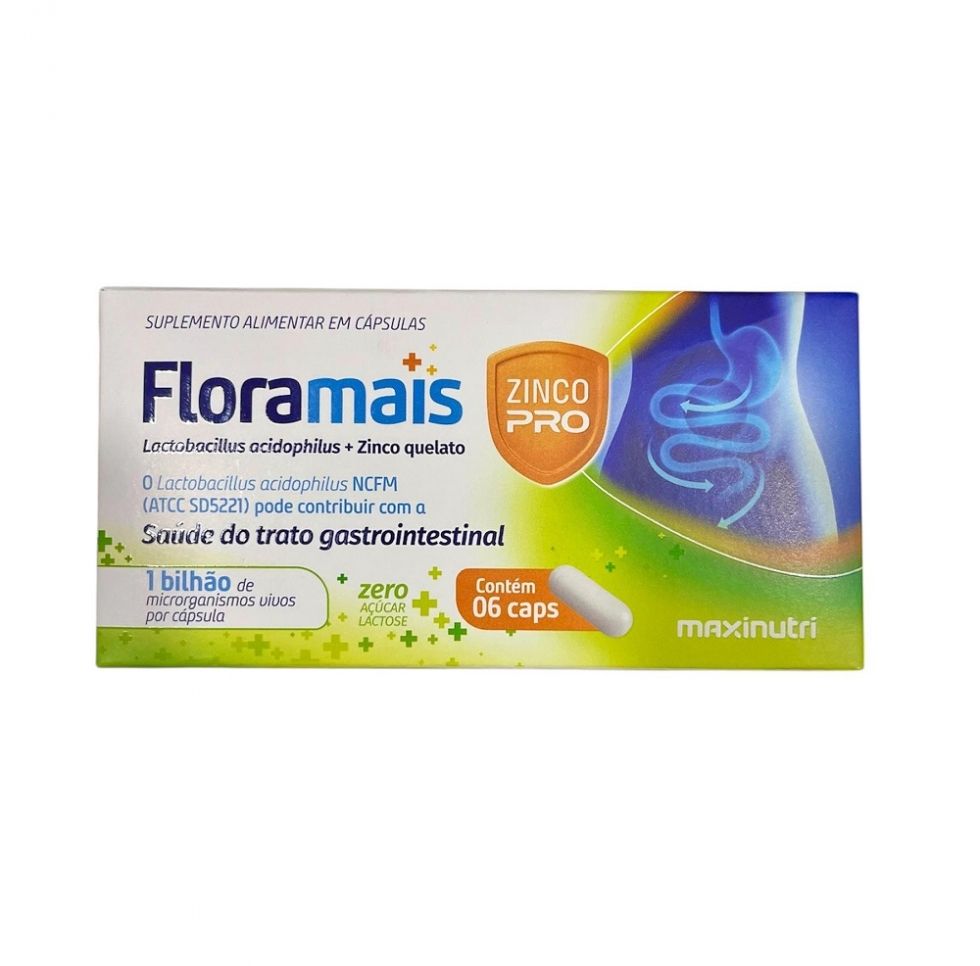 Floramais Zinco Pro (6 caps) - MaxiNutri
