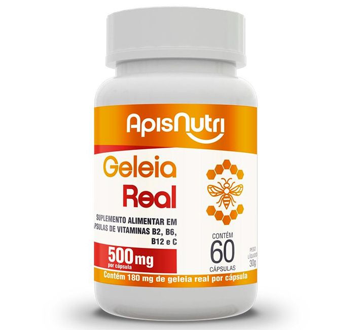 Geleia Real - 500mg (60 caps) - Apisnutri